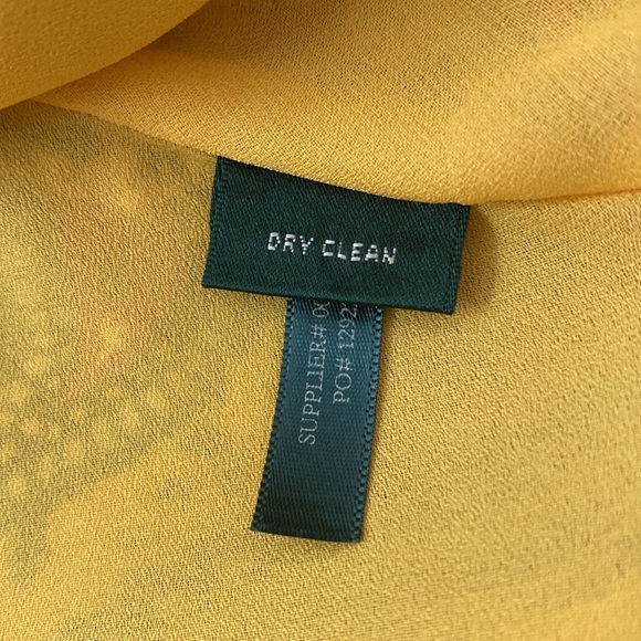 Ralph Lauren Colorful Silk Paisley Keyhole Halter Neck Top Yellow Large Petite - Picture 9 of 9